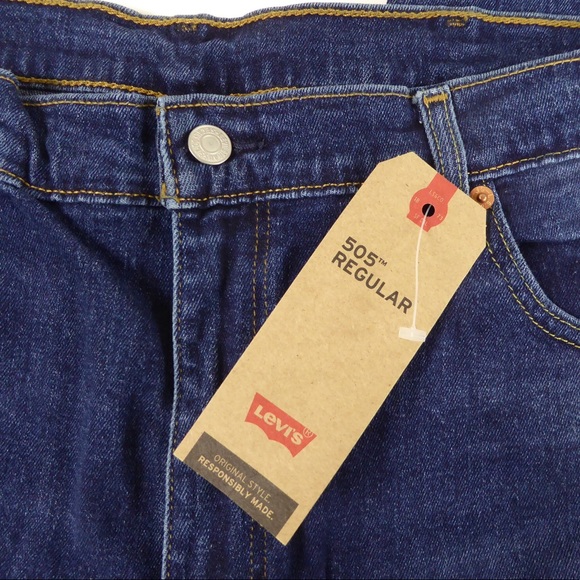 Levi’s Cotton Denim Jeans 505 Regular Levi Strauss & Co Red Tab - Picture 7 of 8